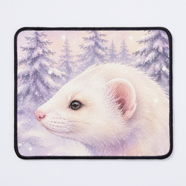 Item preview, White Christmas ferret designed and sold by BritishDelights.