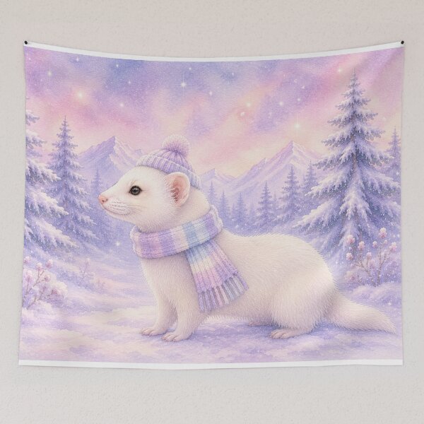 Item preview, White Christmas ferret designed and sold by BritishDelights.