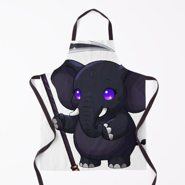 Item preview, Gothic Black Elephant with Silver Scythe designed and sold by IllumeInk.