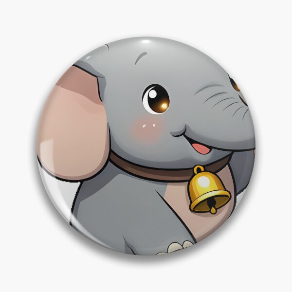 Item preview, Cute Elephant with Gold Bell Collar designed and sold by pumsquare.