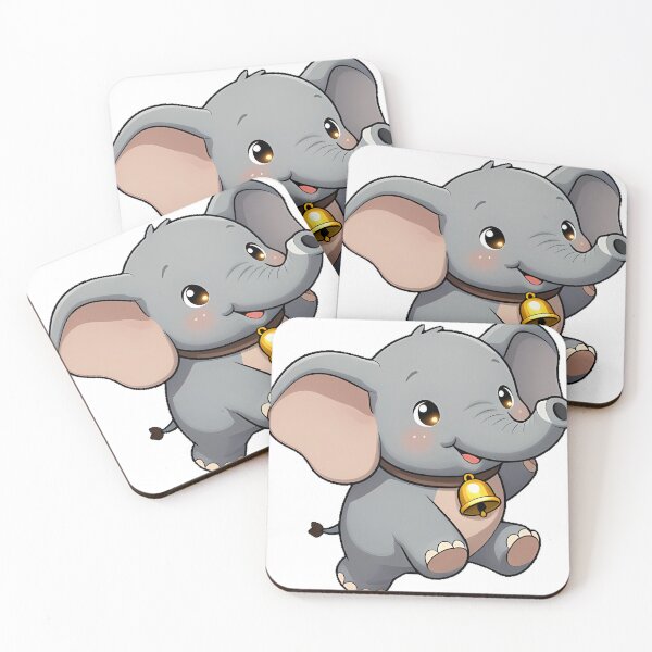 Item preview, Cute Elephant with Gold Bell Collar designed and sold by pumsquare.