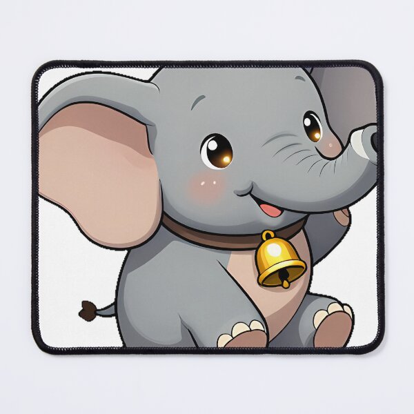 Item preview, Cute Elephant with Gold Bell Collar designed and sold by pumsquare.
