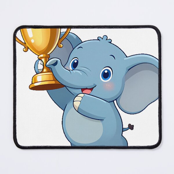 Item preview, Cute Elephant with Golden Trophy designed and sold by pumsquare.