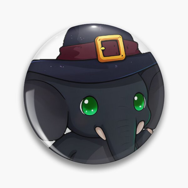 Item preview, Gothic Black Elephant with Witching Hat designed and sold by IllumeInk.