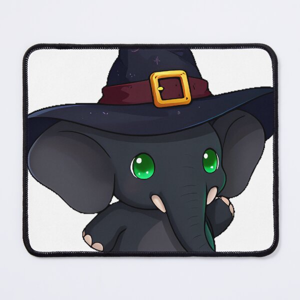 Item preview, Gothic Black Elephant with Witching Hat designed and sold by IllumeInk.