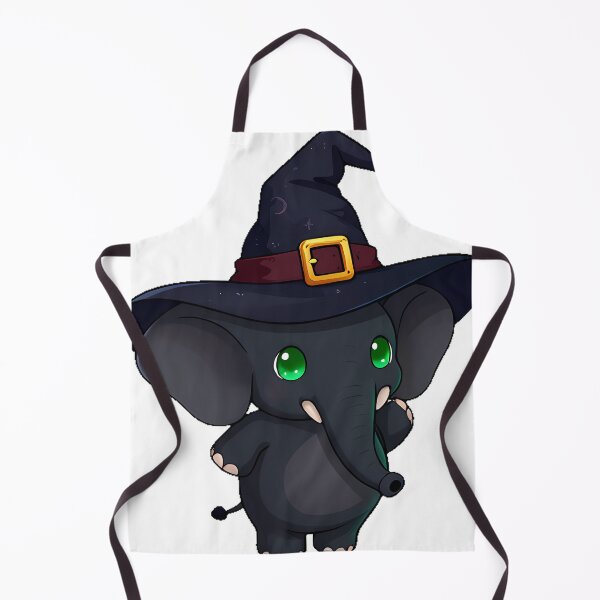 Item preview, Gothic Black Elephant with Witching Hat designed and sold by IllumeInk.