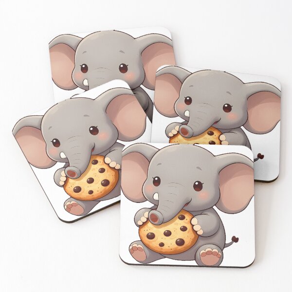 Item preview, Cute Elephant with a Giant Cookie designed and sold by pumsquare.