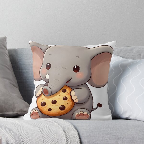 Item preview, Cute Elephant with a Giant Cookie designed and sold by pumsquare.