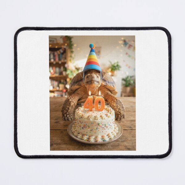 Item preview, Turtle 40th birthday cute adorable cake party baby kawaii designed and sold by CheeseBlueprint.