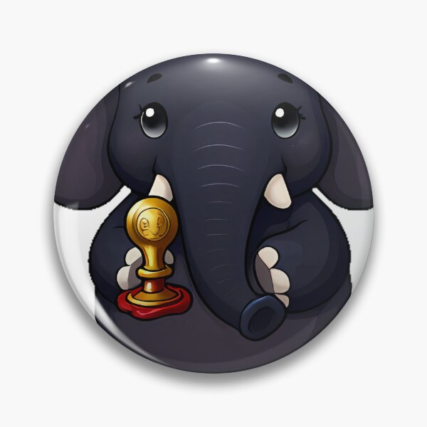 Item preview, Gothic Black Elephant with Wax Seal Stamp designed and sold by IllumeInk.