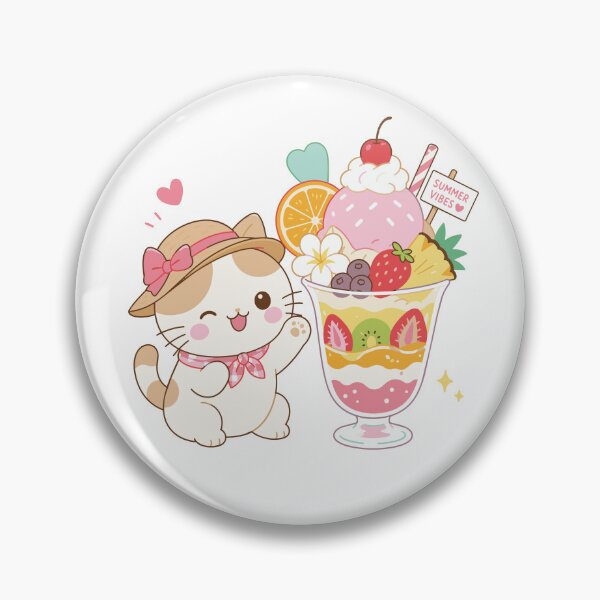 Item preview, Cat Parfait - Cute Cat with Sundae Dessert Illustration designed and sold by medicalkinoko.