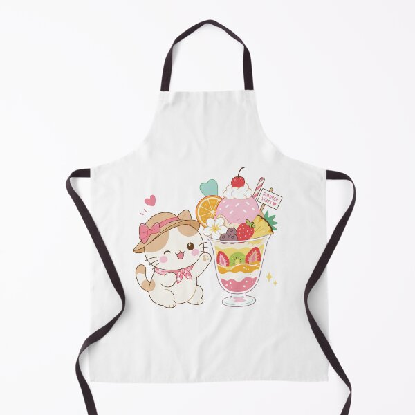 Item preview, Cat Parfait - Cute Cat with Sundae Dessert Illustration designed and sold by medicalkinoko.
