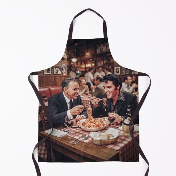 Item preview, Frank Sinatra And Elvis Presley Eating Spaghetti And Meat Balls designed and sold by Home Decor Art.