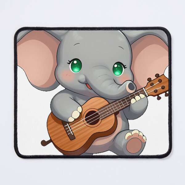Item preview, Cute Elephant Playing Ukulele designed and sold by pumsquare.