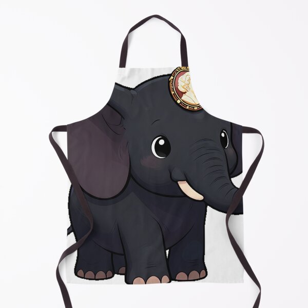 Item preview, Gothic Black Elephant with Cameo Brooch designed and sold by IllumeInk.