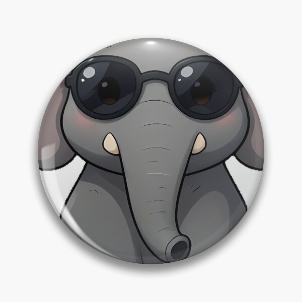 Item preview, Cute Elephant with Round Sunglasses designed and sold by pumsquare.