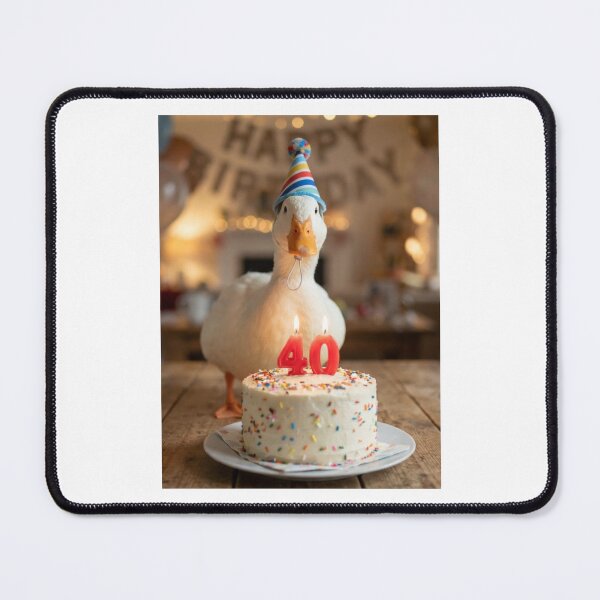 Item preview, Duck 40th birthday cute adorable cake party baby kawaii designed and sold by CheeseBlueprint.