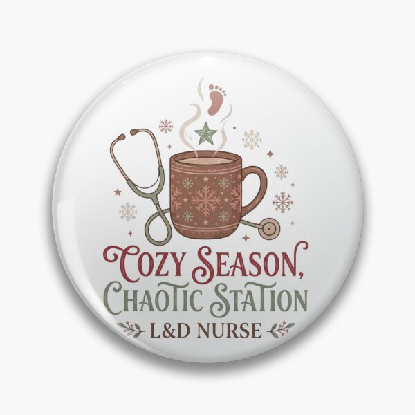 Item preview, Cozy Season Chaotic Station L&D Nurse Holiday Coffee Stethoscope designed and sold by raedattia.