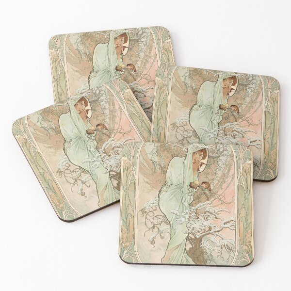 Item preview, Alphonse Mucha Seasons Winter designed and sold by maniacfitness.