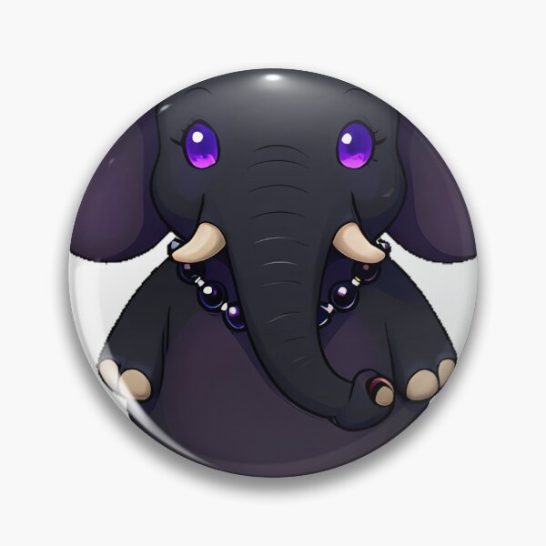 Item preview, Gothic Black Elephant with Black Pearl Necklace designed and sold by IllumeInk.