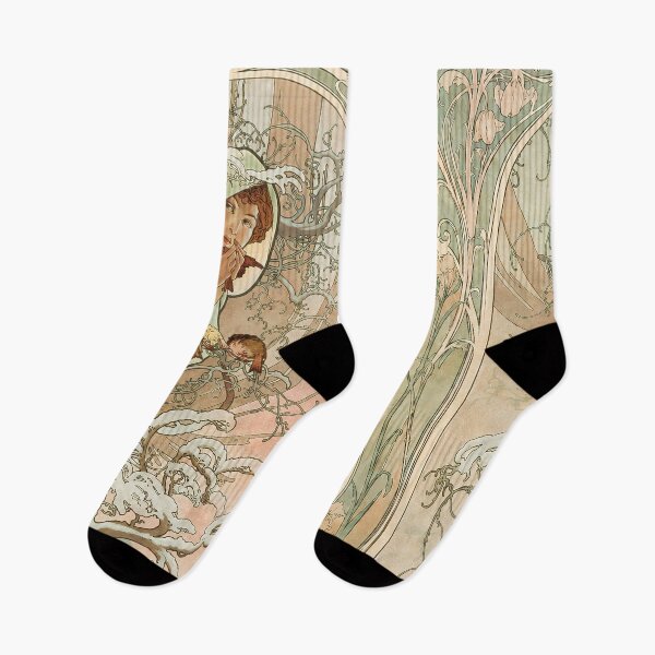 Item preview, Alphonse Mucha Seasons Winter designed and sold by maniacfitness.