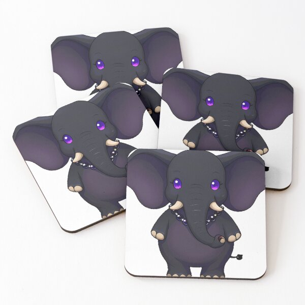 Item preview, Gothic Black Elephant with Black Pearl Necklace designed and sold by IllumeInk.