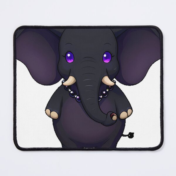 Item preview, Gothic Black Elephant with Black Pearl Necklace designed and sold by IllumeInk.