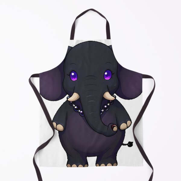 Item preview, Gothic Black Elephant with Black Pearl Necklace designed and sold by IllumeInk.