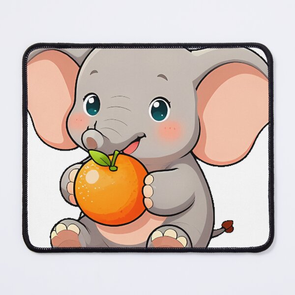 Item preview, Cute Elephant with a Big Juicy Orange designed and sold by pumsquare.