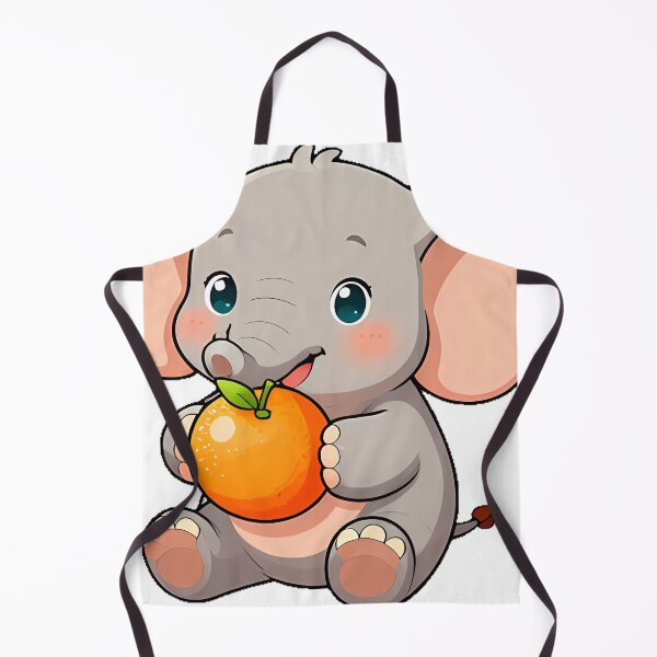 Item preview, Cute Elephant with a Big Juicy Orange designed and sold by pumsquare.