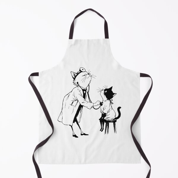 Item preview, Cat Doctor Examination - Line Art Vet Scene Illustration designed and sold by medicalkinoko.