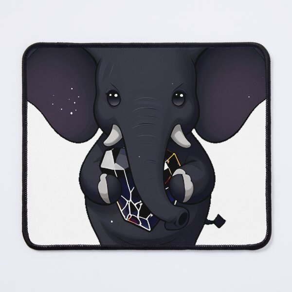 Item preview, Gothic Black Elephant with Obsidian Crystal designed and sold by IllumeInk.