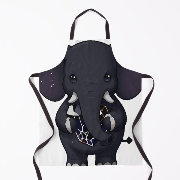 Item preview, Gothic Black Elephant with Obsidian Crystal designed and sold by IllumeInk.