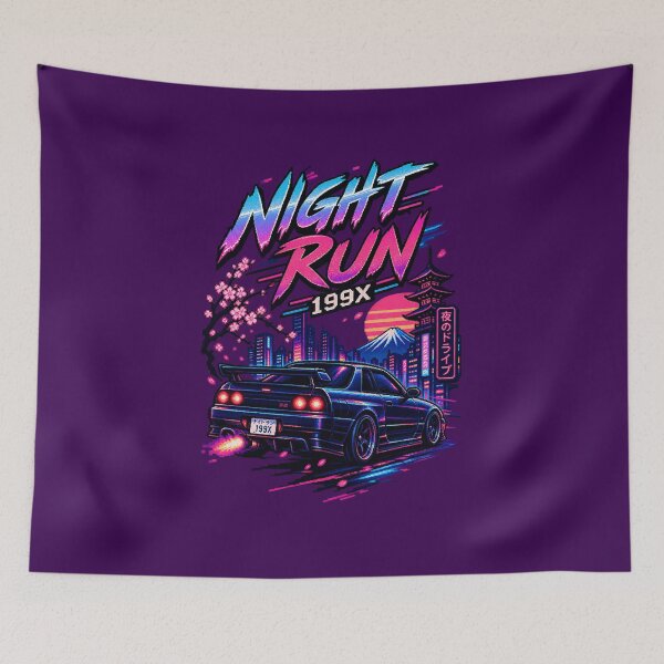 Item preview, Night Run 199X – Retro Japanese Car designed and sold by BYVOK.
