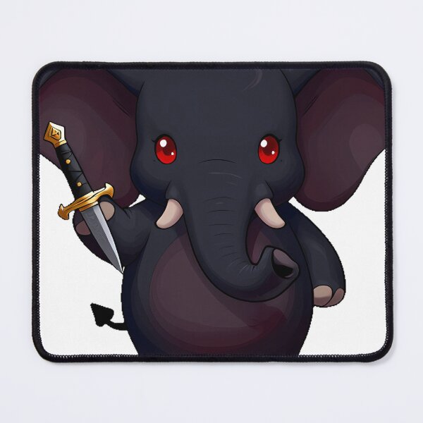 Item preview, Gothic Black Elephant with Silver Dagger designed and sold by IllumeInk.