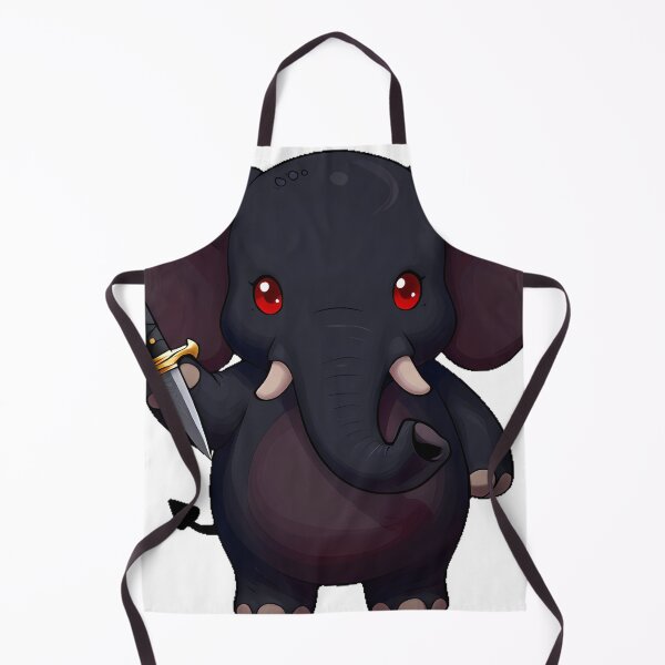 Item preview, Gothic Black Elephant with Silver Dagger designed and sold by IllumeInk.