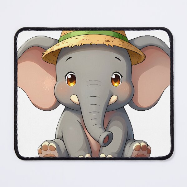 Item preview, Cute Elephant with Straw Bucket Hat designed and sold by pumsquare.