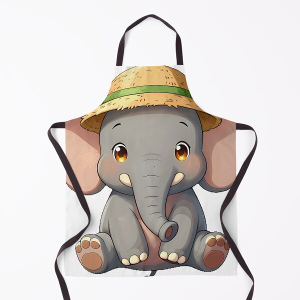 Item preview, Cute Elephant with Straw Bucket Hat designed and sold by pumsquare.