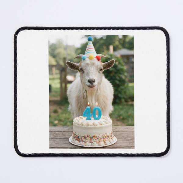 Item preview, Goat 40th birthday cute adorable cake party baby kawaii designed and sold by CheeseBlueprint.
