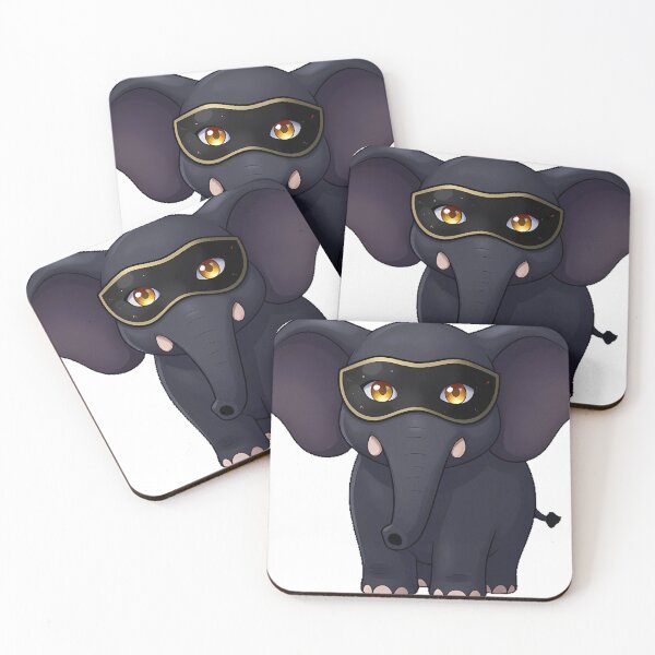 Item preview, Gothic Black Elephant with Masquerade Mask designed and sold by IllumeInk.