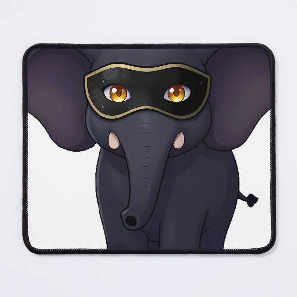 Item preview, Gothic Black Elephant with Masquerade Mask designed and sold by IllumeInk.