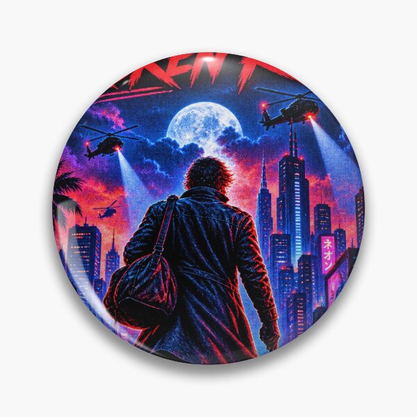 Item preview, City of Broken Rules | Neon Antihero Retro 90s Action Poster Art designed and sold by DmaarGroup.