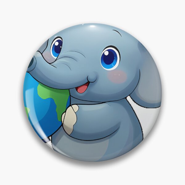 Item preview, Cute Elephant with a Small Globe designed and sold by pumsquare.