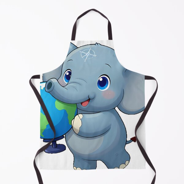 Item preview, Cute Elephant with a Small Globe designed and sold by pumsquare.