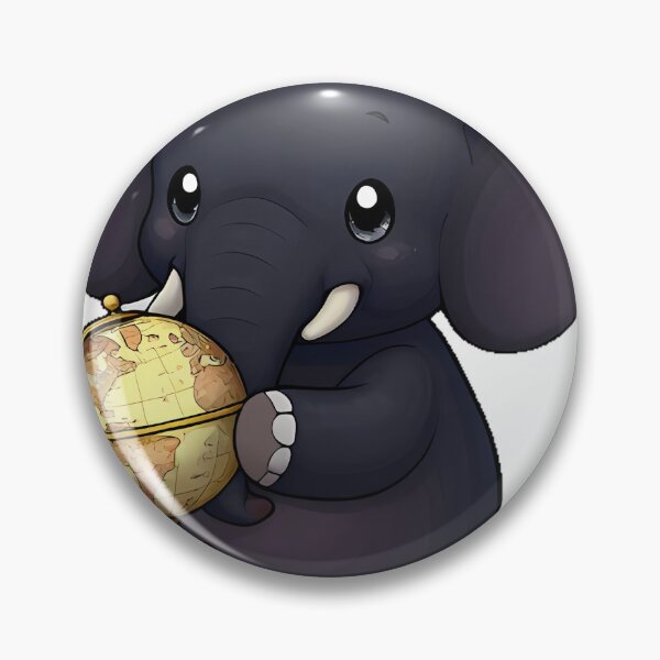 Item preview, Gothic Black Elephant with Antique Globe designed and sold by IllumeInk.