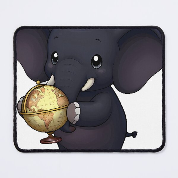 Item preview, Gothic Black Elephant with Antique Globe designed and sold by IllumeInk.