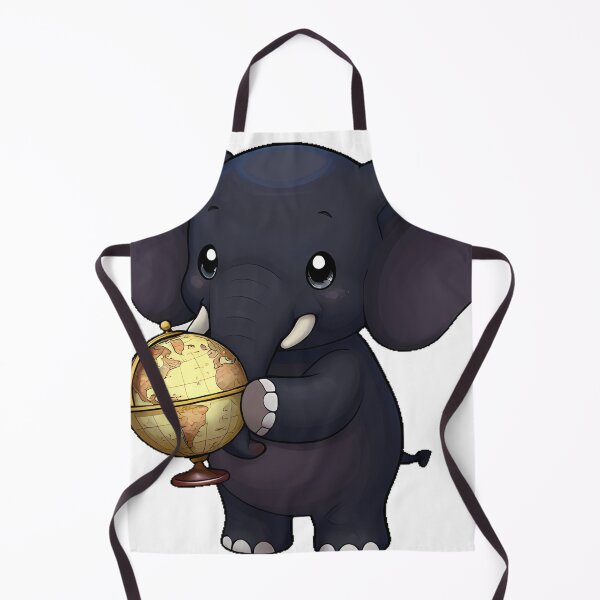 Item preview, Gothic Black Elephant with Antique Globe designed and sold by IllumeInk.