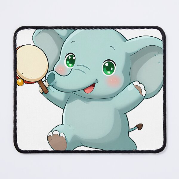 Item preview, Cute Elephant Shaking a Tambourine designed and sold by pumsquare.