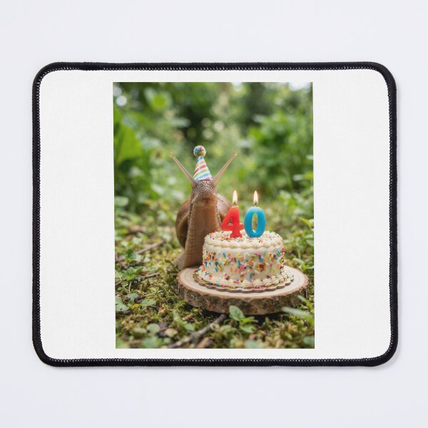 Item preview, Snail 40th birthday cute adorable cake party baby kawaii designed and sold by CheeseBlueprint.