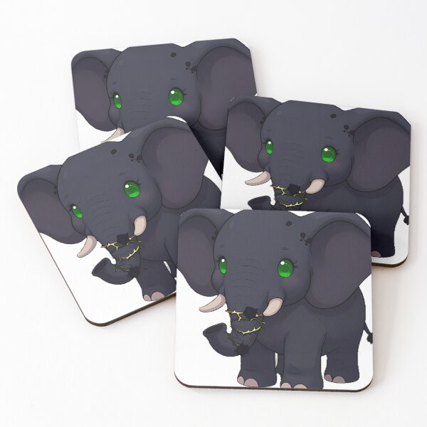 Item preview, Gothic Black Elephant with Thorny Vine designed and sold by IllumeInk.